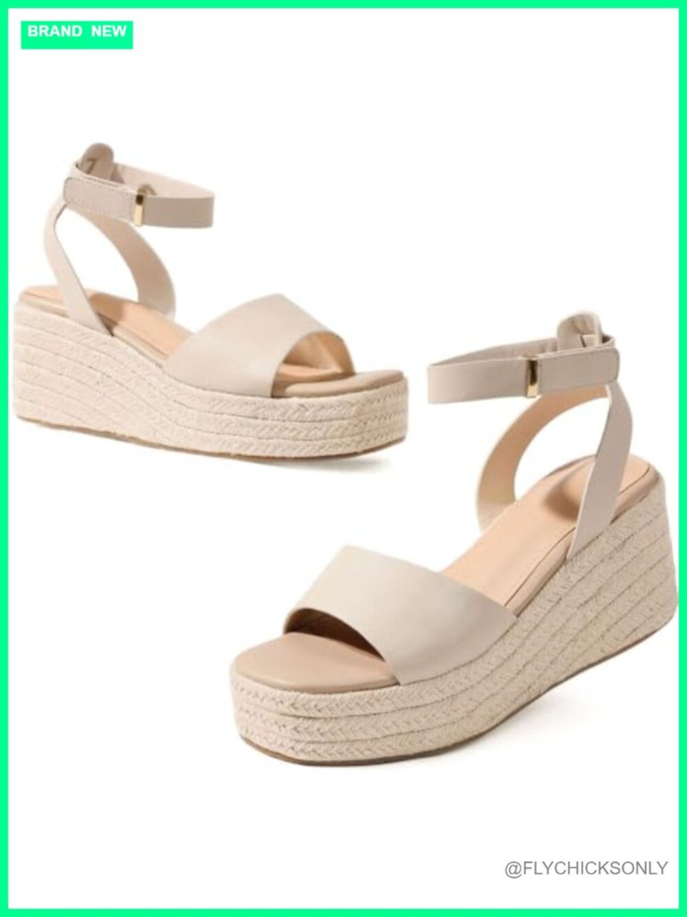 Espadrille Platform Wedge Sandals Braided Slip-On Women's Ankle Strap
